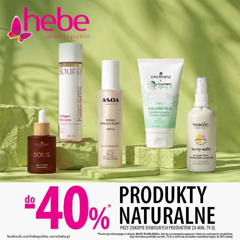 galeria twierdza zamość hebe promocja kosmetyki naturalne naturalna pielęgnacja